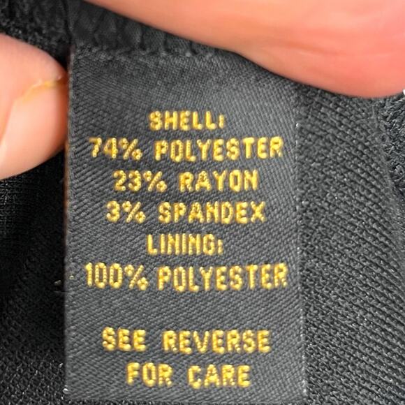 SERENA Williams Women's Sz 1XL Black Shimmery Party Blazer Zipper Cuff - Picture 10 of 11